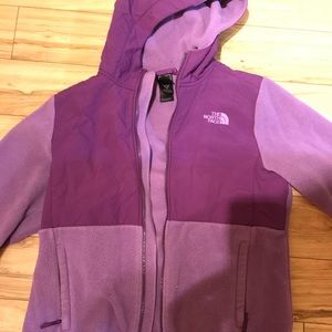 purple Fleece Denali girls north face size XL